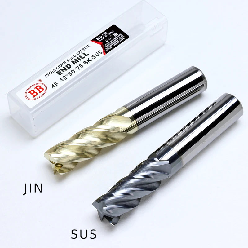 BB End Mill Cutter Tool CNC High Hardness Solid Carbide Trochoidal Machining Feed Titanium Alloy 