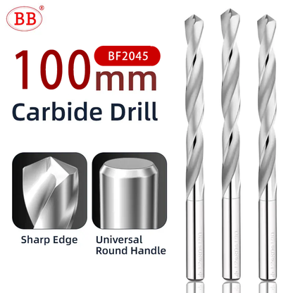 BB 100mm Length Carbide Drill Machine Drilling Hole Making for Aluminum Wood Plastic(1.5~6.7mm)