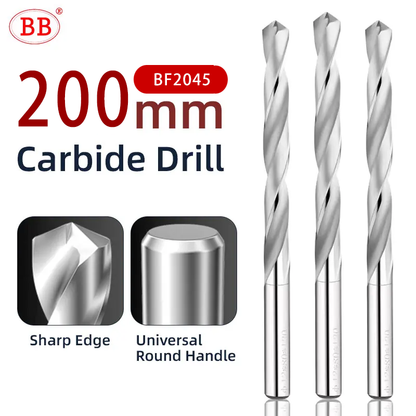 BB 200mm Length Carbide Drill Machine Drilling Hole Making for Aluminum Wood Plastic(4.0~13.5mm)