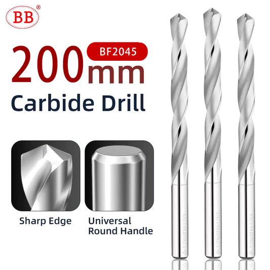 BB 200mm Length Carbide Drill Machine Drilling Hole Making for Aluminum Wood Plastic(13.6~20.0mm)