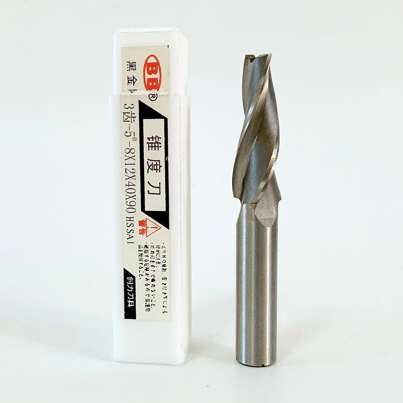 BB Tapered End Mill HSS Angle Cone V Cutter Obliquity 0.5-5 Degrees 2-12mm Diameter Taper