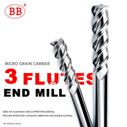 BB 3 Flute Carbide Milling Cutter -BC2055