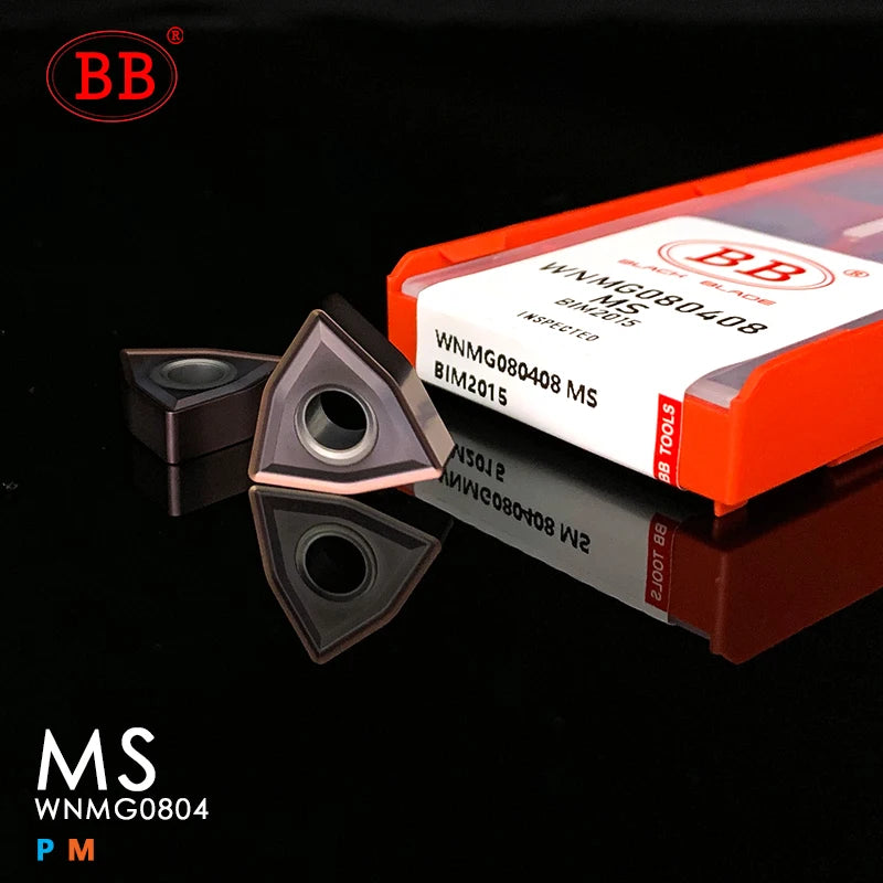 BB WNMG Carbide Insert WNMG0804 CNC Lathe External Turning Tool 04 08 Angle MA MS TM for Aluminum Stainless Steel Hard Steel