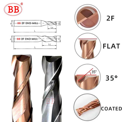 BB Carbide End Mill 2F-BK2045 BB2055