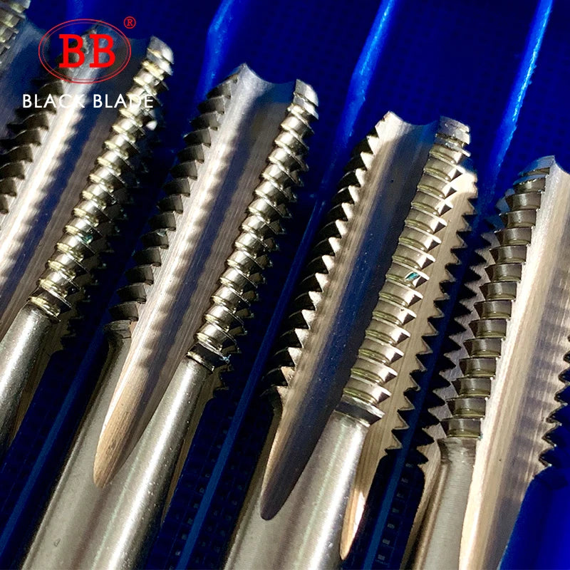 Thread Tap Machine Hand HSS Straight Spiral Flute Taper Plug Taps Manual M3 M4 M5 M6 M8 M20 Screw 10PCS