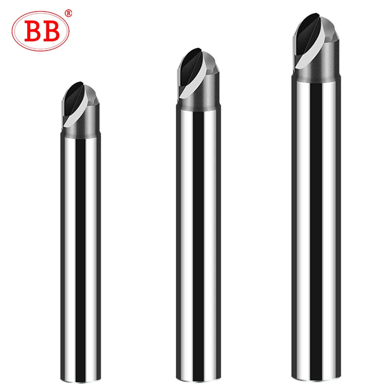 BB PCD Diamond Ball Nose Milling Cutter Carbon Fiber Fiberglass Bakelite Machining Tool New Material CNC Carbide