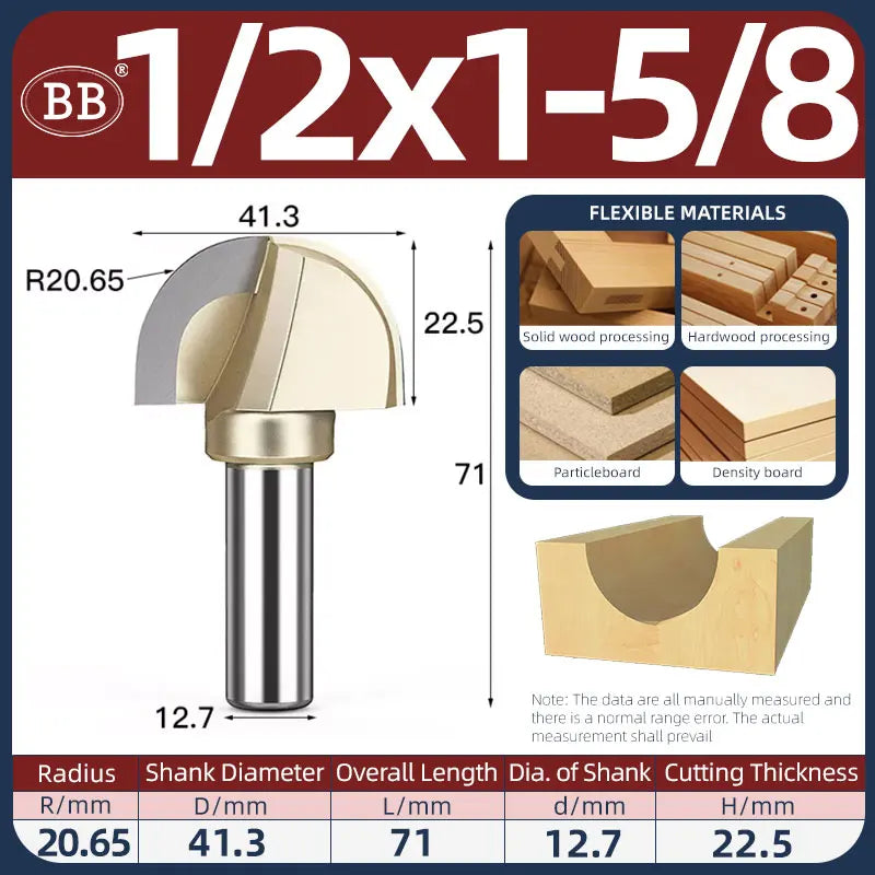 BB Half Round Router Bits