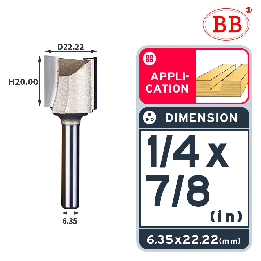 BB Straight Bit 1/4 1/2 Woodworking