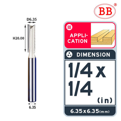 BB Straight Bit 1/4 1/2 Woodworking