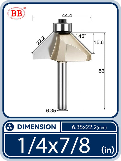 BB Bevel Cutter Chamfer Router Bit