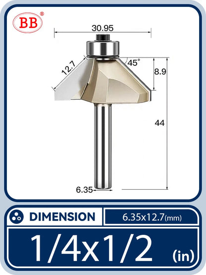 BB Bevel Cutter Chamfer Router Bit