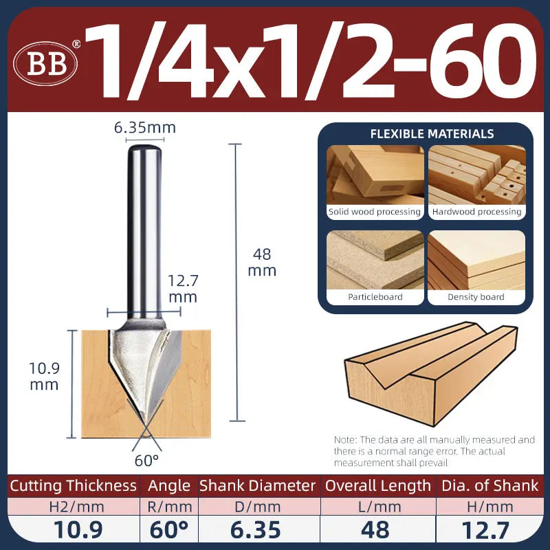 BB V Groove Slot Cutter Woodworking