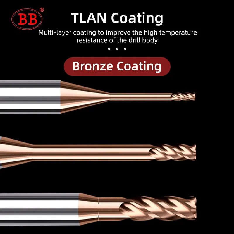 BB Corner Radius End Mill with Long Neck