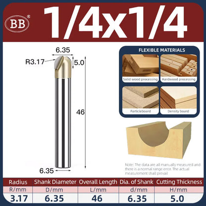 BB Half Round Router Bits