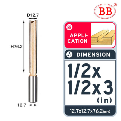 BB Straight Bit 1/4 1/2 Woodworking