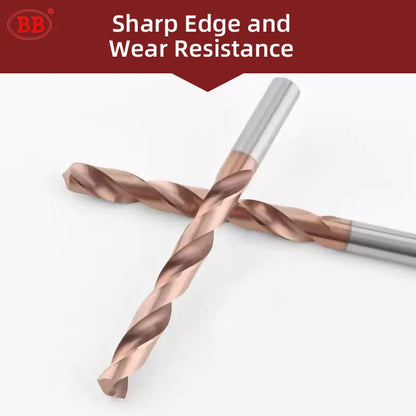 BB 80mm Length Coated Carbide Drill Machine Metal Hole Making Tool for Steel Stainless Steel(6.6~9.05mm)