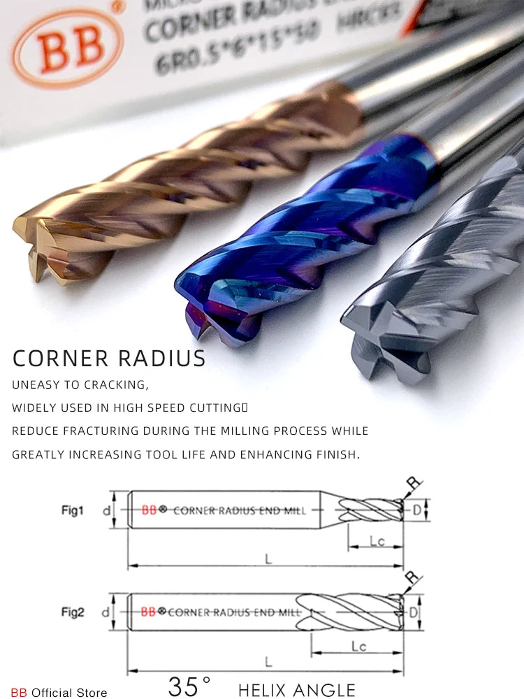 BB Corner Radius End Mill-BB2055