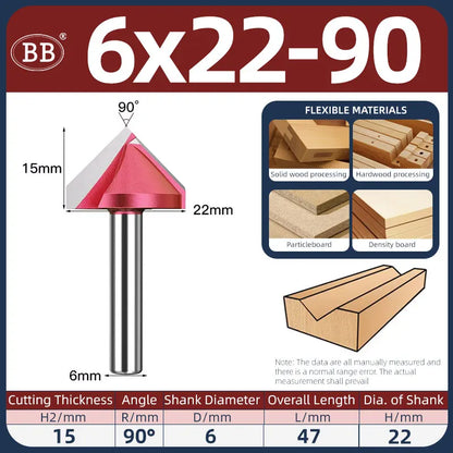 BB V Groove Slot Cutter Woodworking