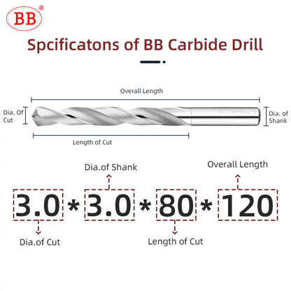 BB Carbide Drill BF2045 L=120mm