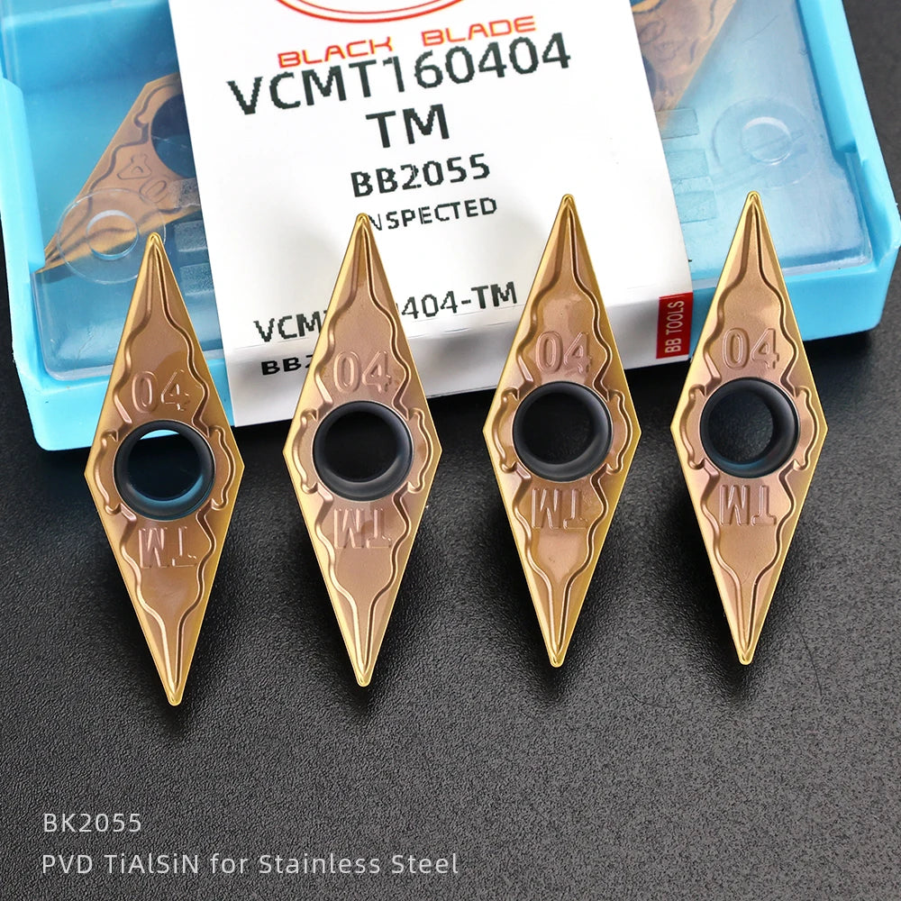 BB VCMT VBMT Insert Solid Carbide CNC Lath Tool Blade VCMT1604 VBMT1604 VCMT1103 for Steel Aluminum Alloy Stainless Steel