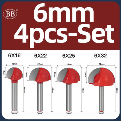 BB Half Round Router Bits