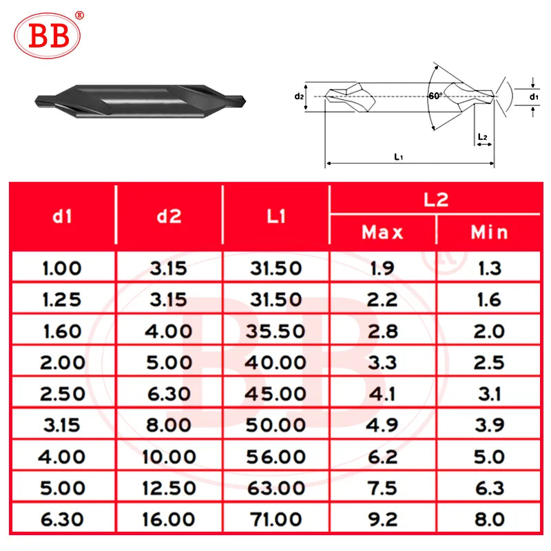 BB Center Drill HSS Co