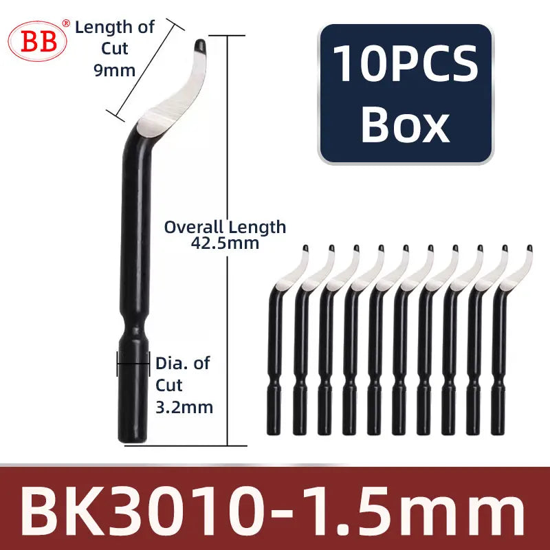 BB Deburr Tool Handle Manual HSS Deburring Metal Wood Plastic Aluminum Copper Steel Trimming Chamfer Blade BS1010