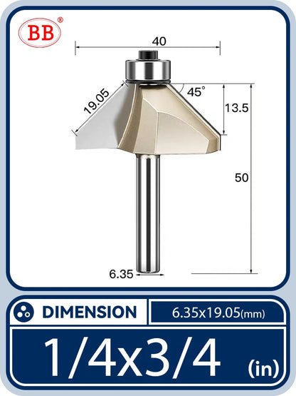 BB Bevel Cutter Chamfer Router Bit