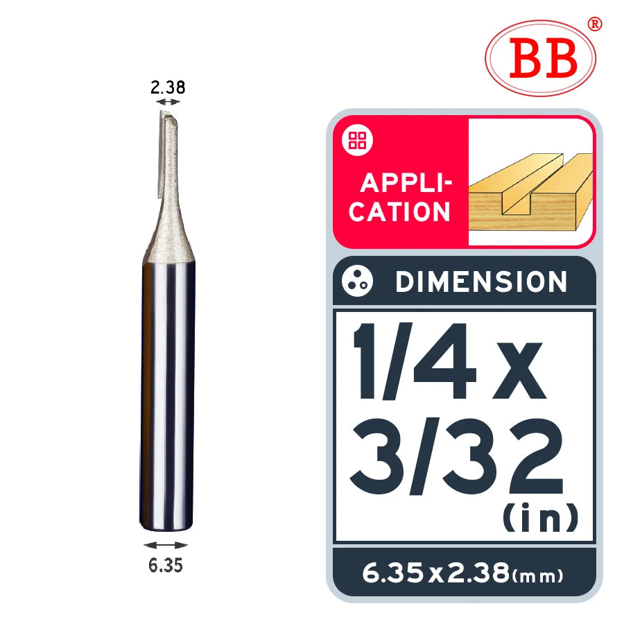 BB Straight Bit 1/4 1/2 Woodworking