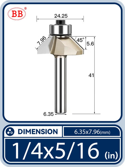 BB Bevel Cutter Chamfer Router Bit