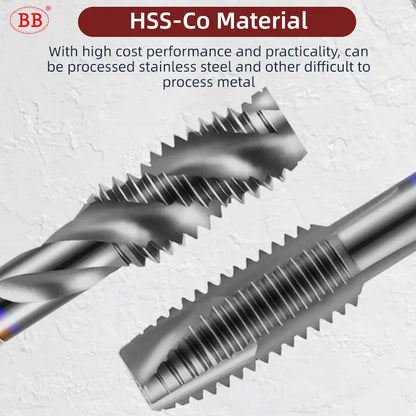 BB Cobalt Machine Tap Threading HSS CO TiN Spiral Straight Flute Fluteless CNC Forming Coated Hardness Metal Tool